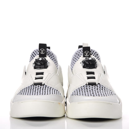 Louis Vuitton Mesh Calfskin Damier Embossed Fuel Power Sneakers 6 White 2 of 13