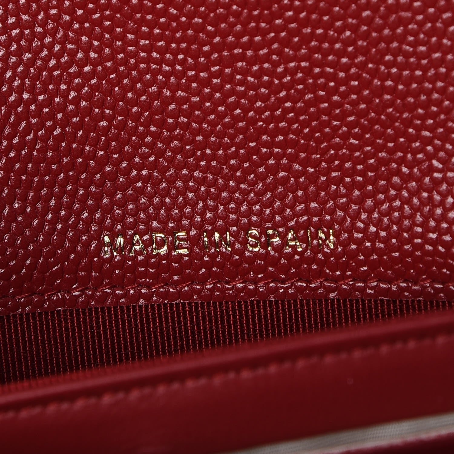 Chanel Caviar Quilted Large Gusset Flap Wallet Dark Red 7 of 9