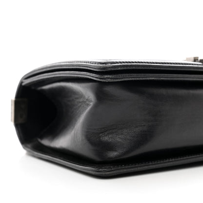 Chanel Iridescent Calfskin Quilted Strass Medium Paris Dallas Boy Flap Navy 9 of 11