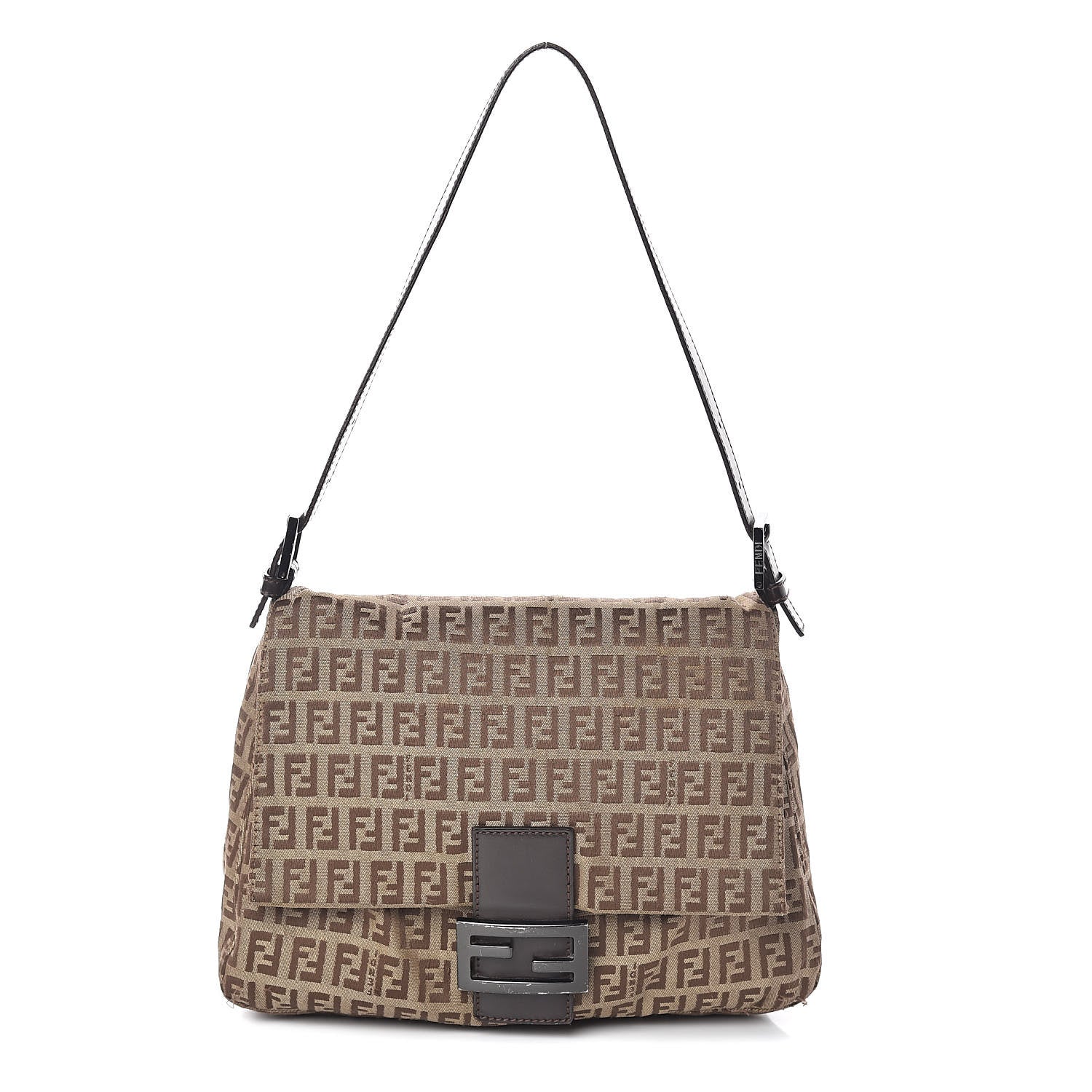 Fendi Zucchino Mama Baguette Dark Brown 1 of 10