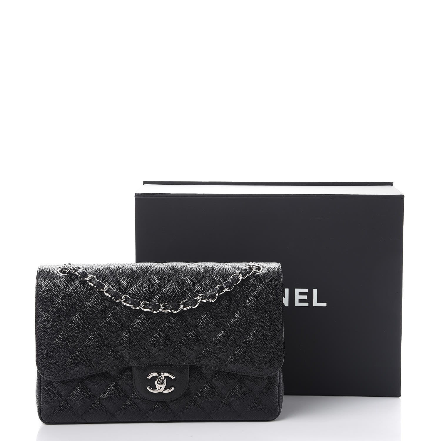 Chanel Caviar Quilted Jumbo Double Flap Black 9 of 9