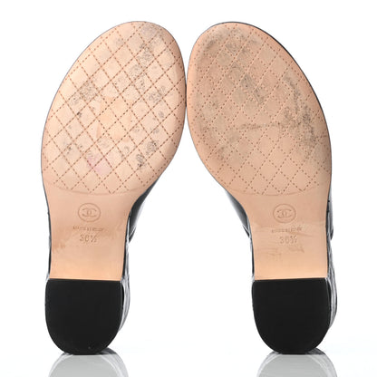 Chanel Lambskin Quilted CC Chain Mules 36.5 Black 5 of 8