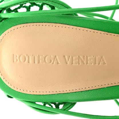 Bottega Veneta Mesh Nappa Stretch Ankle Tie 90mm Sandals 38 Grass 7 of 9