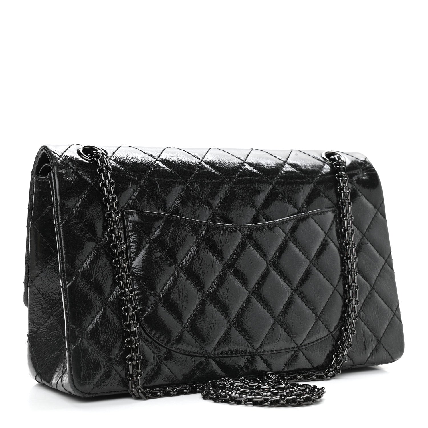 Chanel Glazed Calfskin Quilted 2.55 Reissue 226 Flap So Black 3 of 13