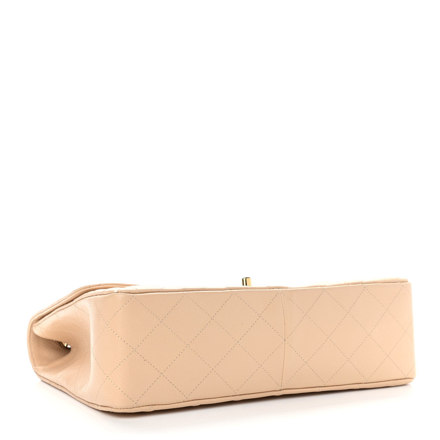 Chanel Caviar Quilted Jumbo Single Flap Beige 3 of 13