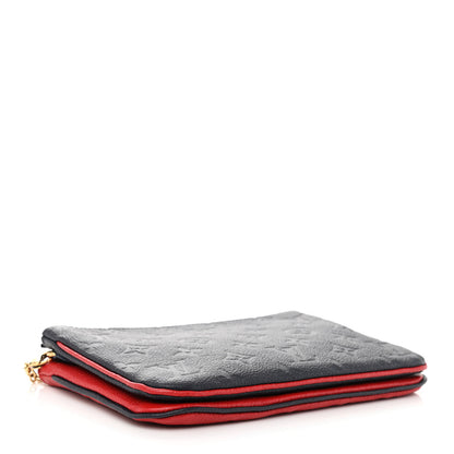 Louis Vuitton Empreinte Double Zip Pochette Marine Rouge 4 of 9