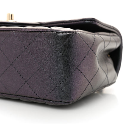 Chanel Iridescent Lambskin Quilted Mini Rectangular Flap Black 10 of 10