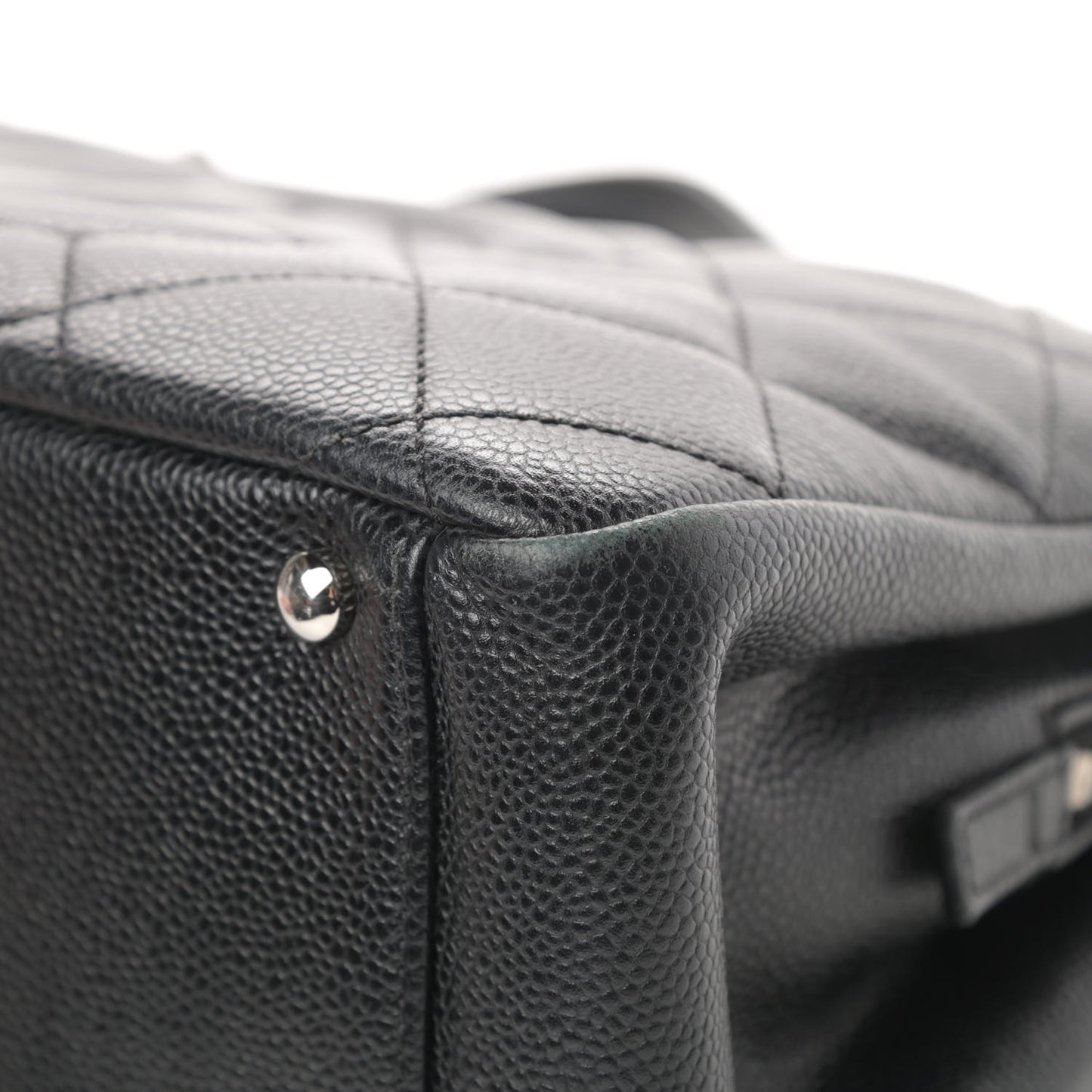 Caviar Quilted Timeless CC Soft Tote Black