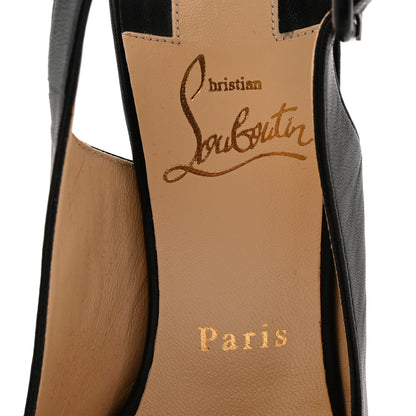 Christian Louboutin Calfskin Cork Dona Anna 120 Wedges 36 Black Natural 8 of 10