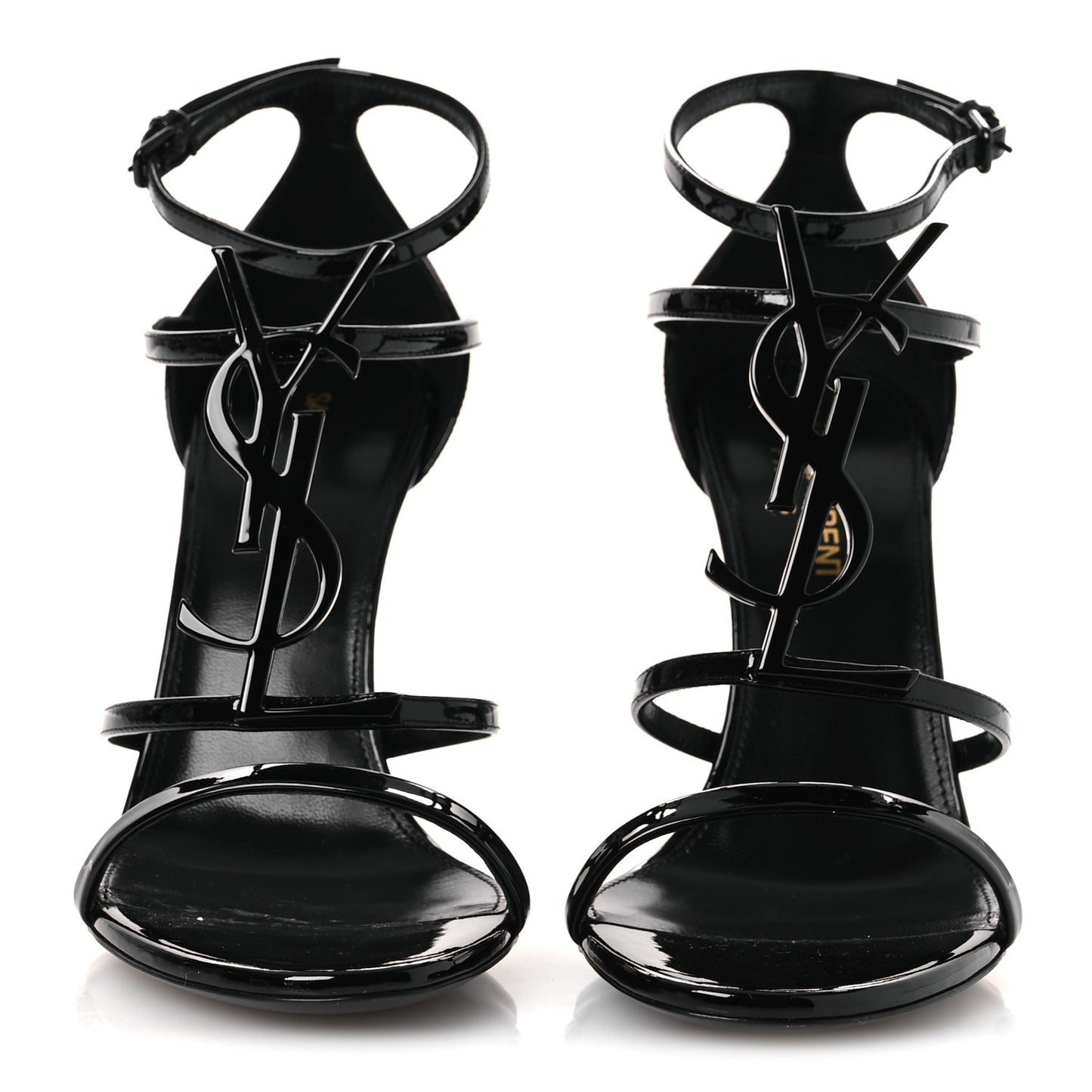 Vernice Chiffon Cassandra 100 Sandals 36.5 Black