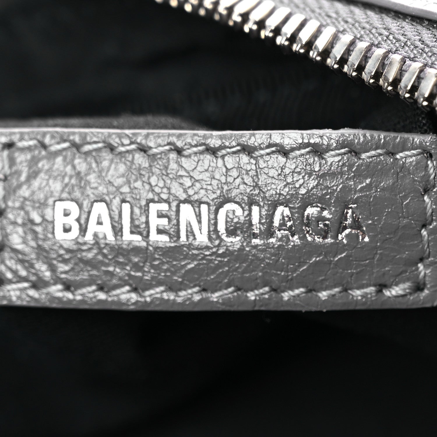 Balenciaga Agneau Arena Le Cagole Crossbody Bag Grey 7 of 11