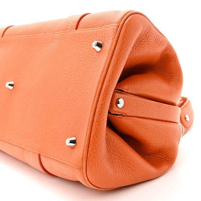 Christian Dior Grained Calfskin Frame Satchel Orange 10 of 18