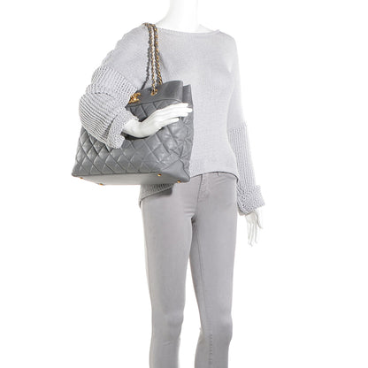 Chanel Calfskin Soft Elegance Large Tote Grey 2 of 8