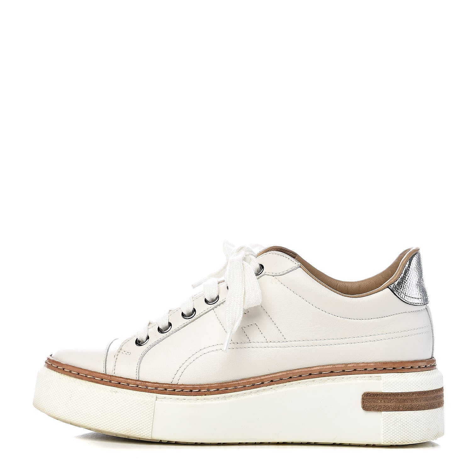 Hermes Calfskin Polo Sneakers 36.5 White 1 of 14