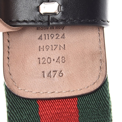 Gucci Calfskin Web Interlocking G Belt 120 48 Black 8 of 10