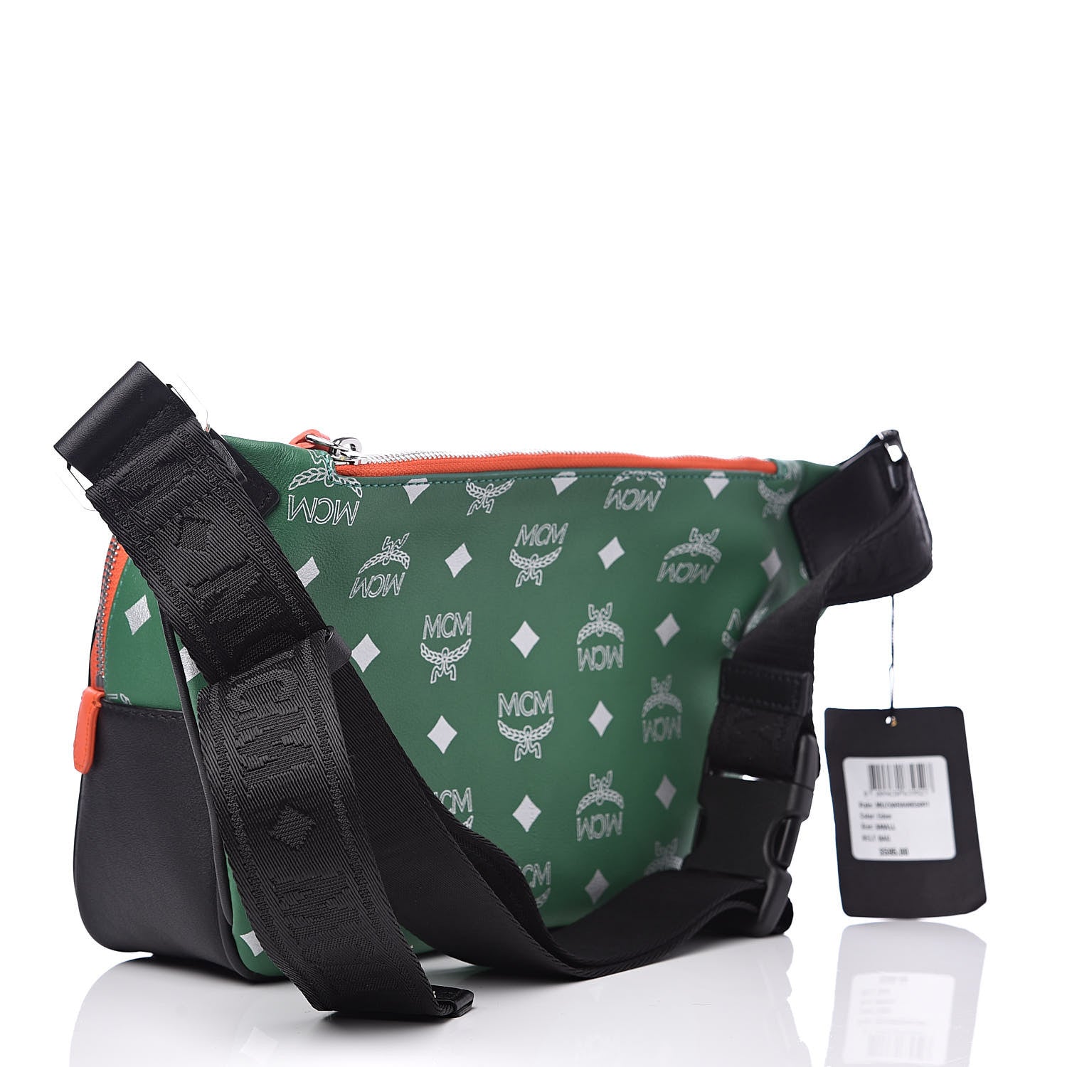 MCM Visetos Reflective Nylon Resnick Belt Bag Eden 3 of 11