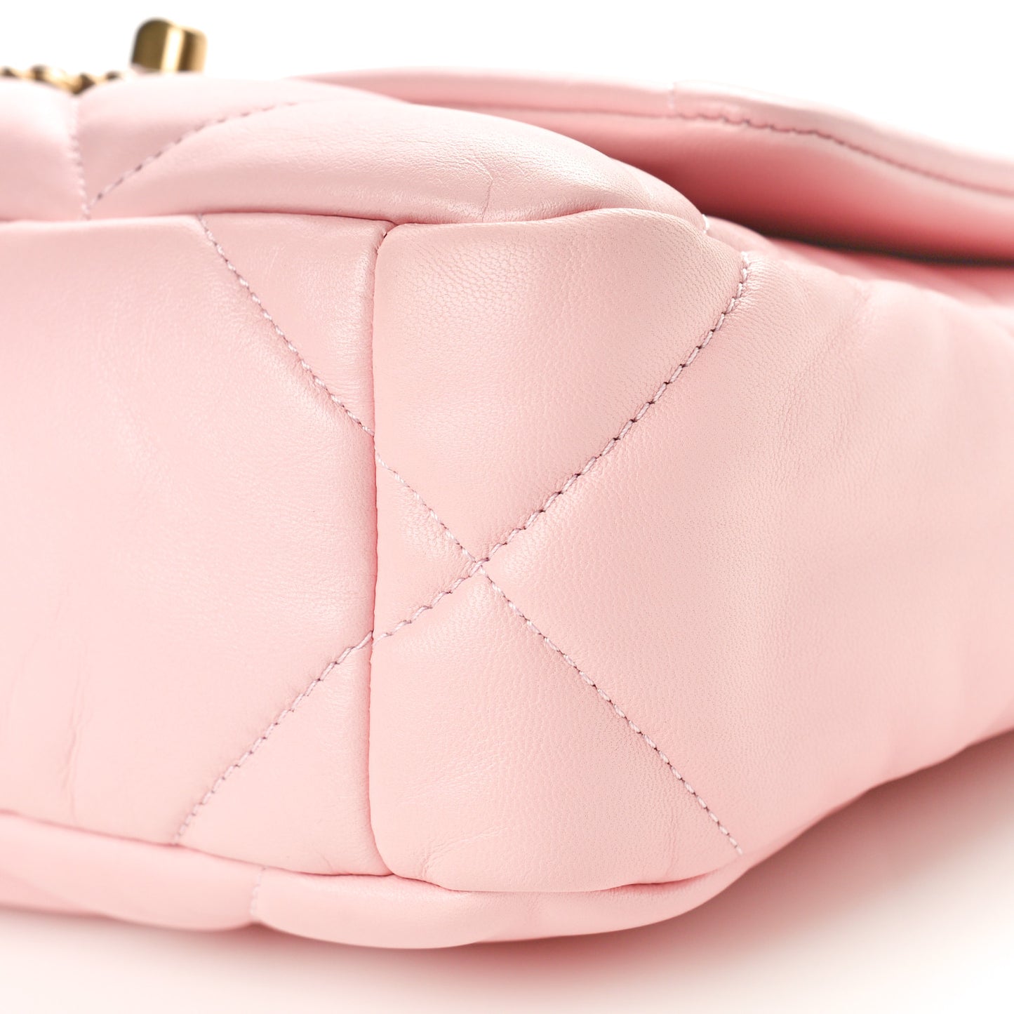 Lambskin Quilted Medium Chanel 19 Flap Light Pink