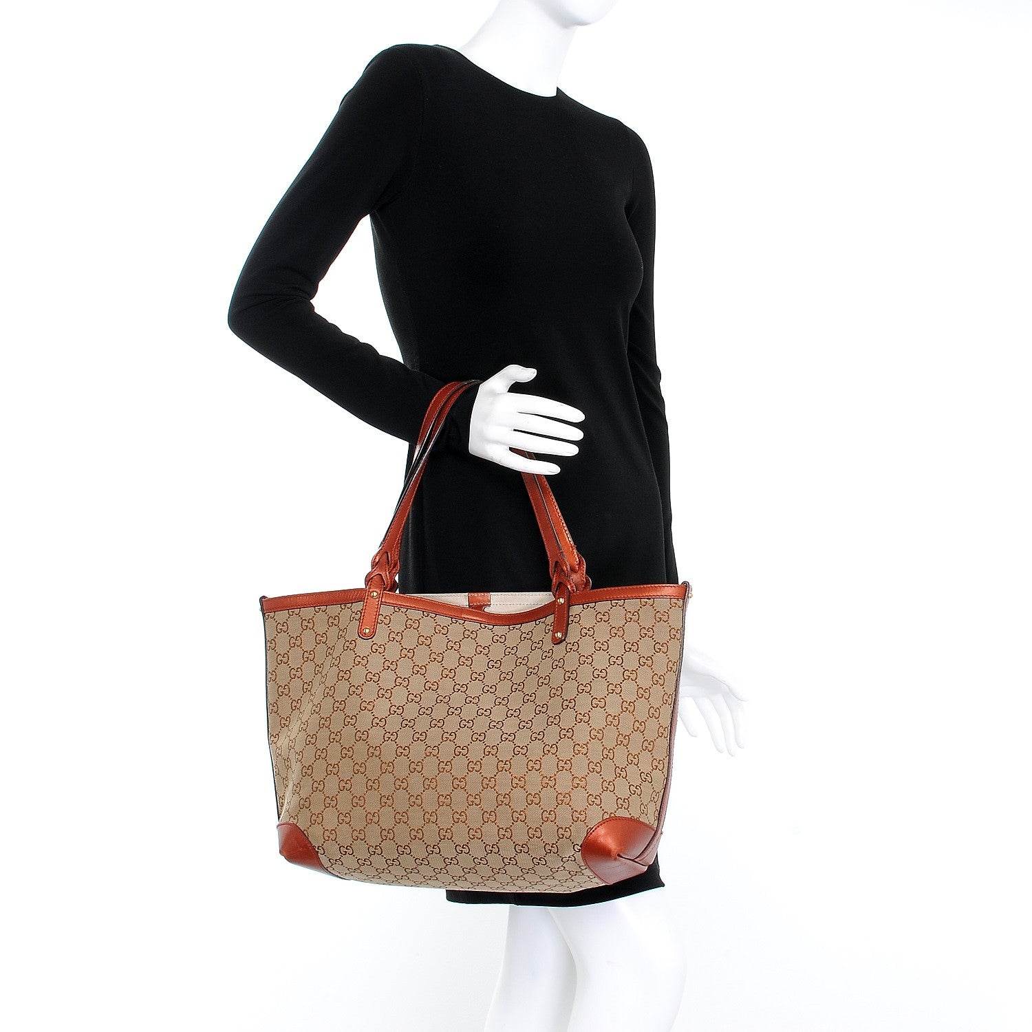 Gucci Monogram Medium Craft Tote Bronze 2 of 10