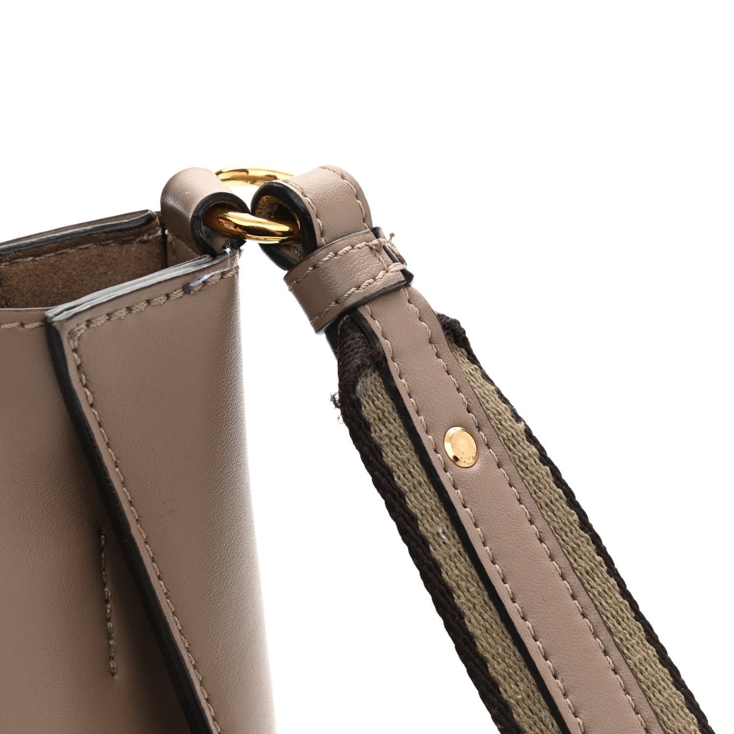 Stella McCartney Eco Alter Nappa Perforated Logo Tiny Crossbody Dark Taupe 11 of 11