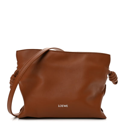 Loewe Calfskin Mini Flamenco Knot Clutch Squirrel 1 of 10