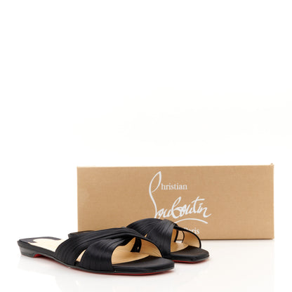 Christian Louboutin Crepe Satin Nicol Is Back Sandals 40 Black 9 of 9