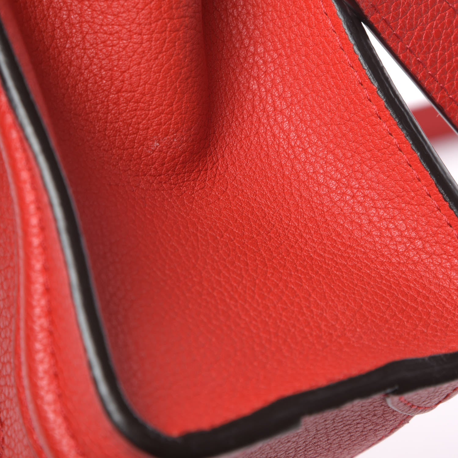 Celine Drummed Calfskin Nano Luggage Coquelicot 14 of 14