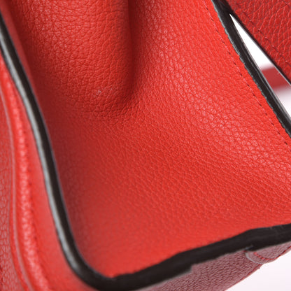Celine Drummed Calfskin Nano Luggage Coquelicot 14 of 14