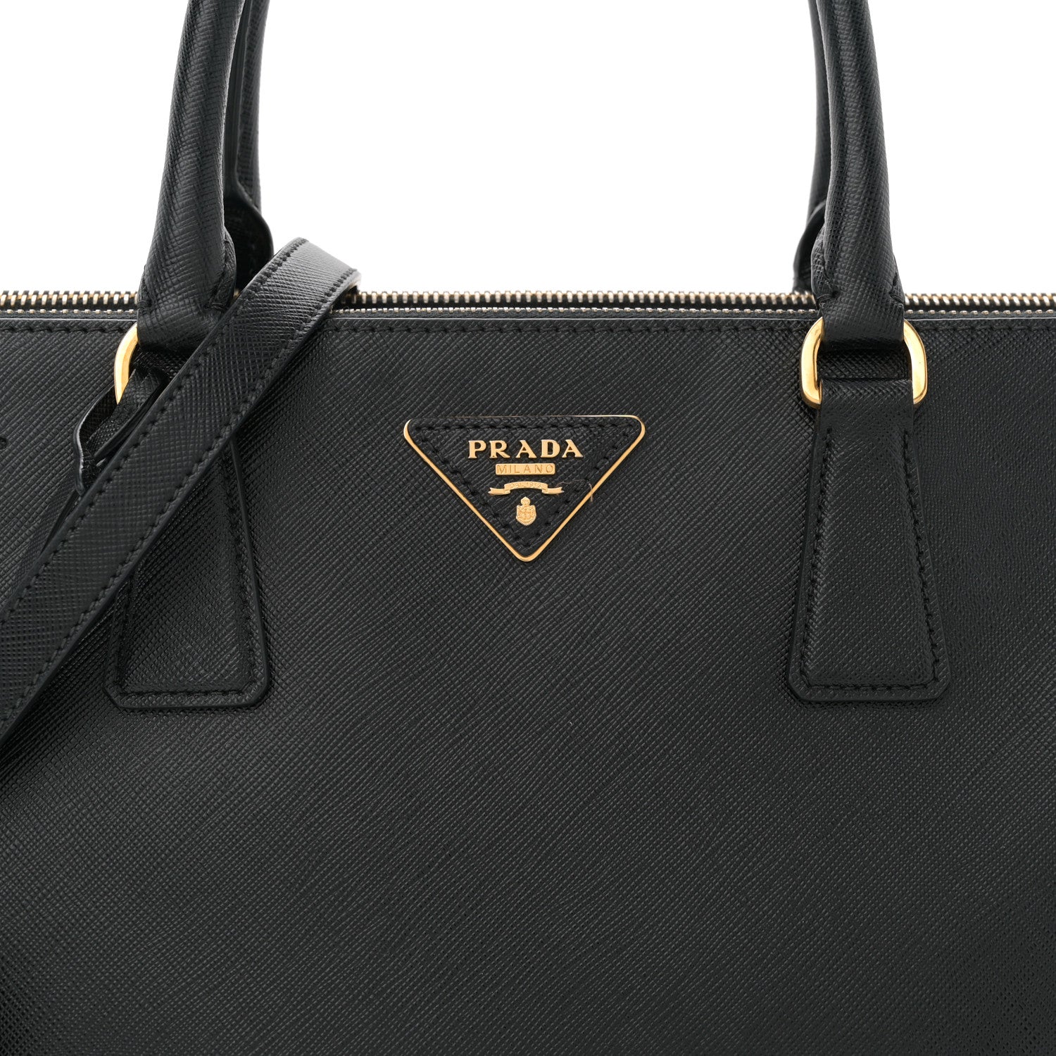 Prada Saffiano Lux Medium Galleria Double Zip Tote Black 8 of 15