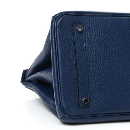 Hermes Taurillon Clemence Birkin 35 Bleu Saphir 7 of 10