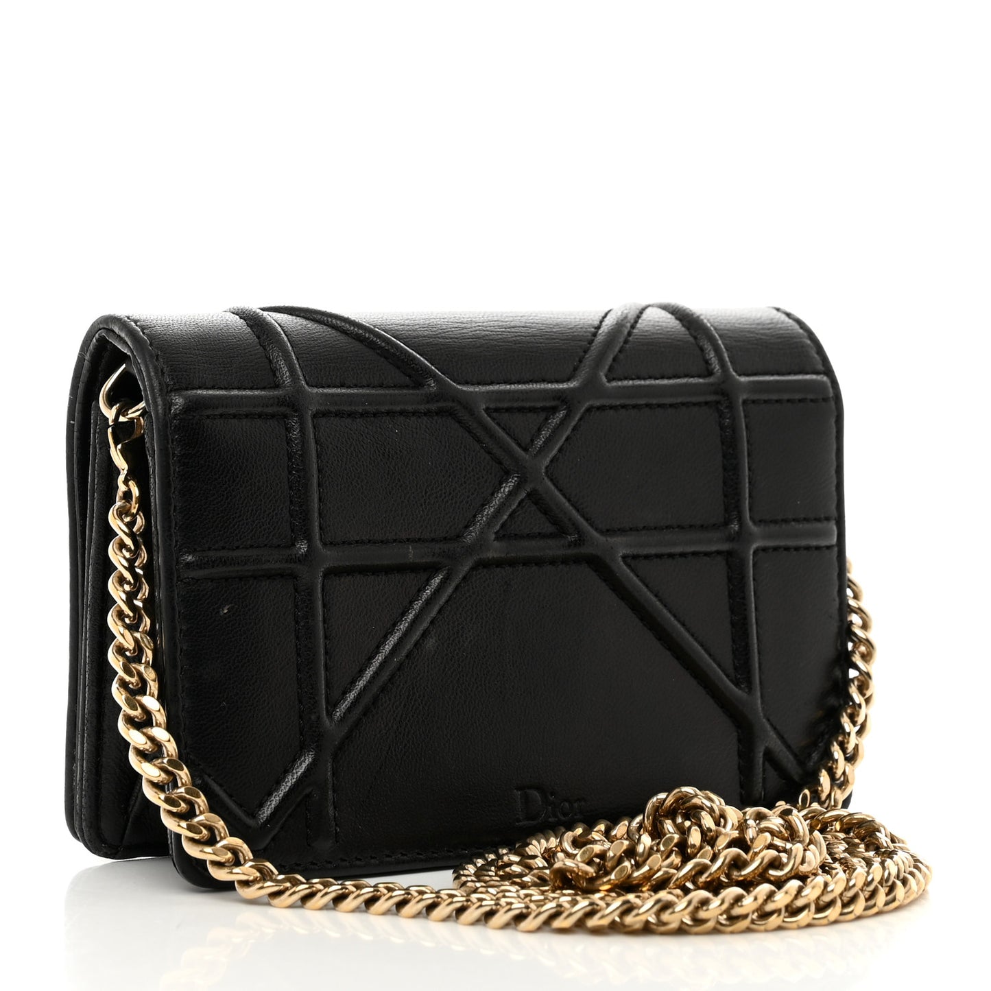 Lambskin Baby Diorama Flap Bag Black