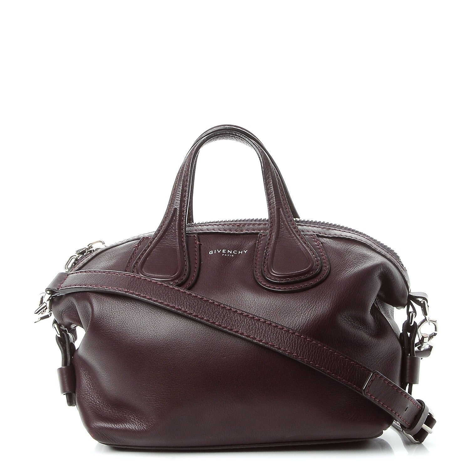 Givenchy Waxed Calfskin Micro Nightingale Oxblood 1 of 9