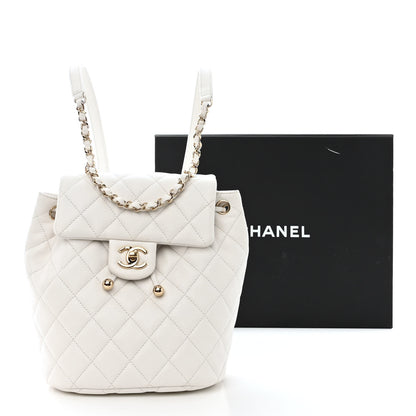 Chanel Caviar Quilted Urban Spirit Backpack White 11 of 11