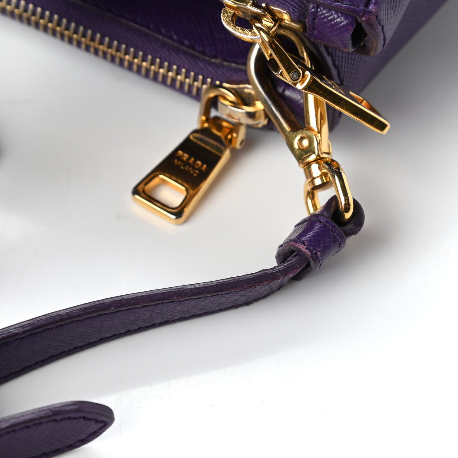 Prada Saffiano Small Galleria Double Zip Tote Viola 12 of 12