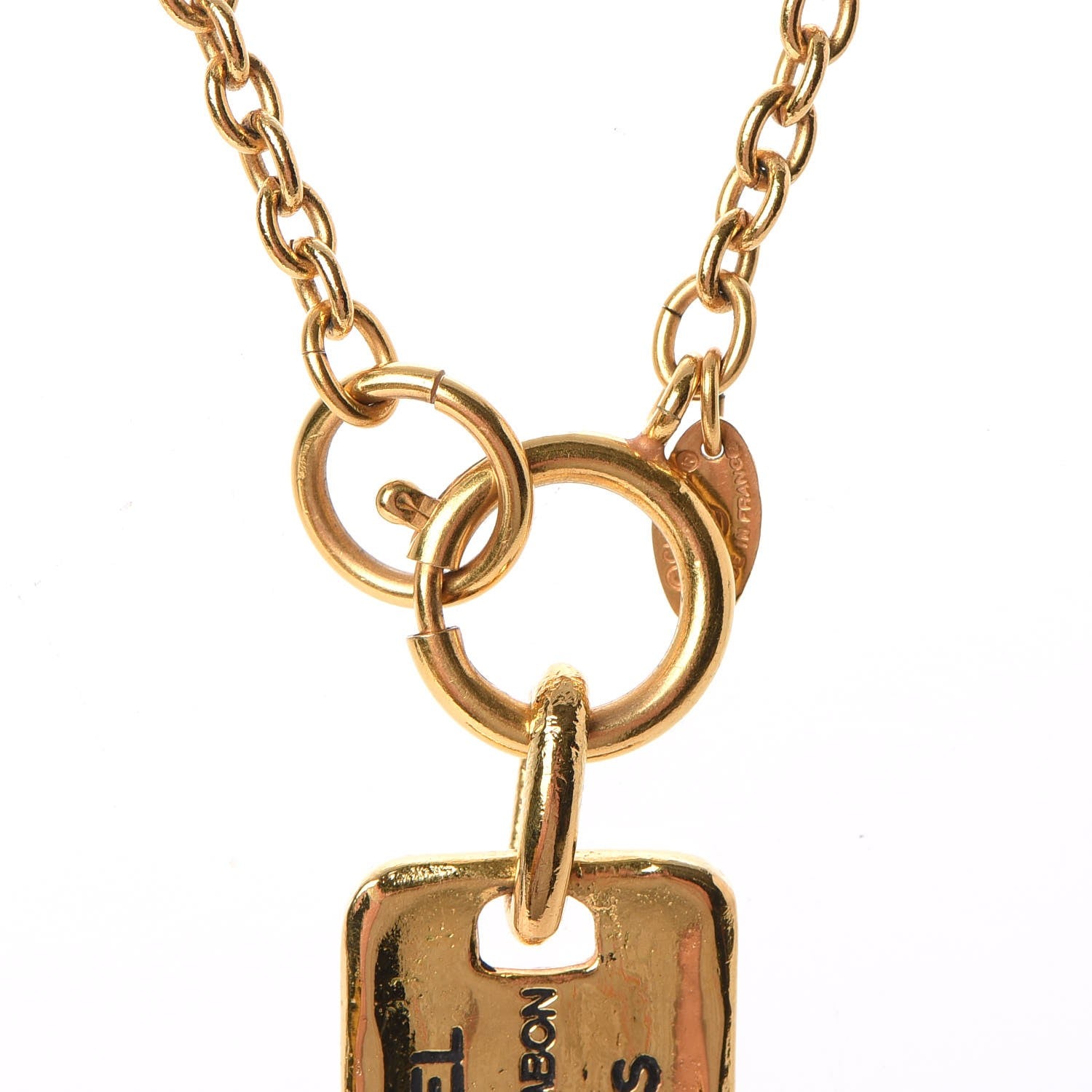 Chanel 31 Rue Cambon Tag Pendant Necklace Gold 5 of 7