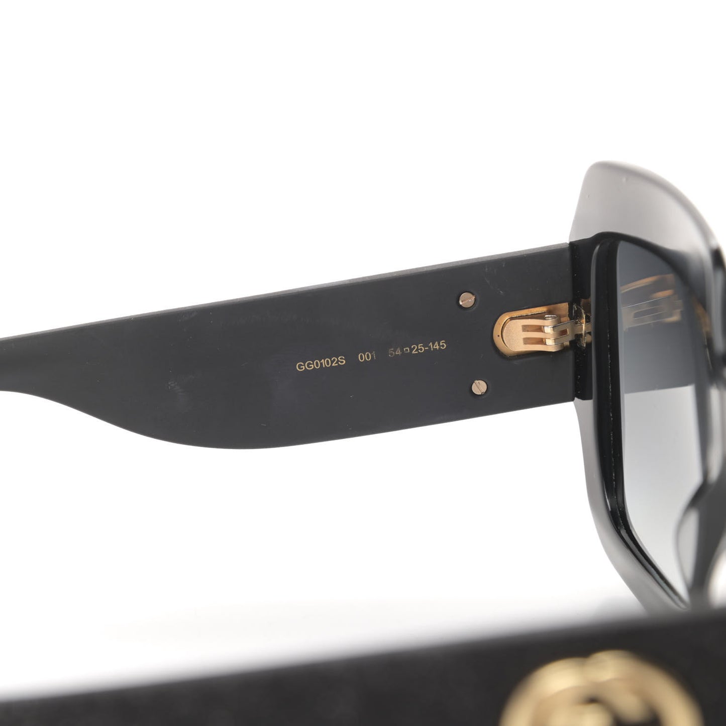 Square Frame Glitter GG0102S Sunglasses Black