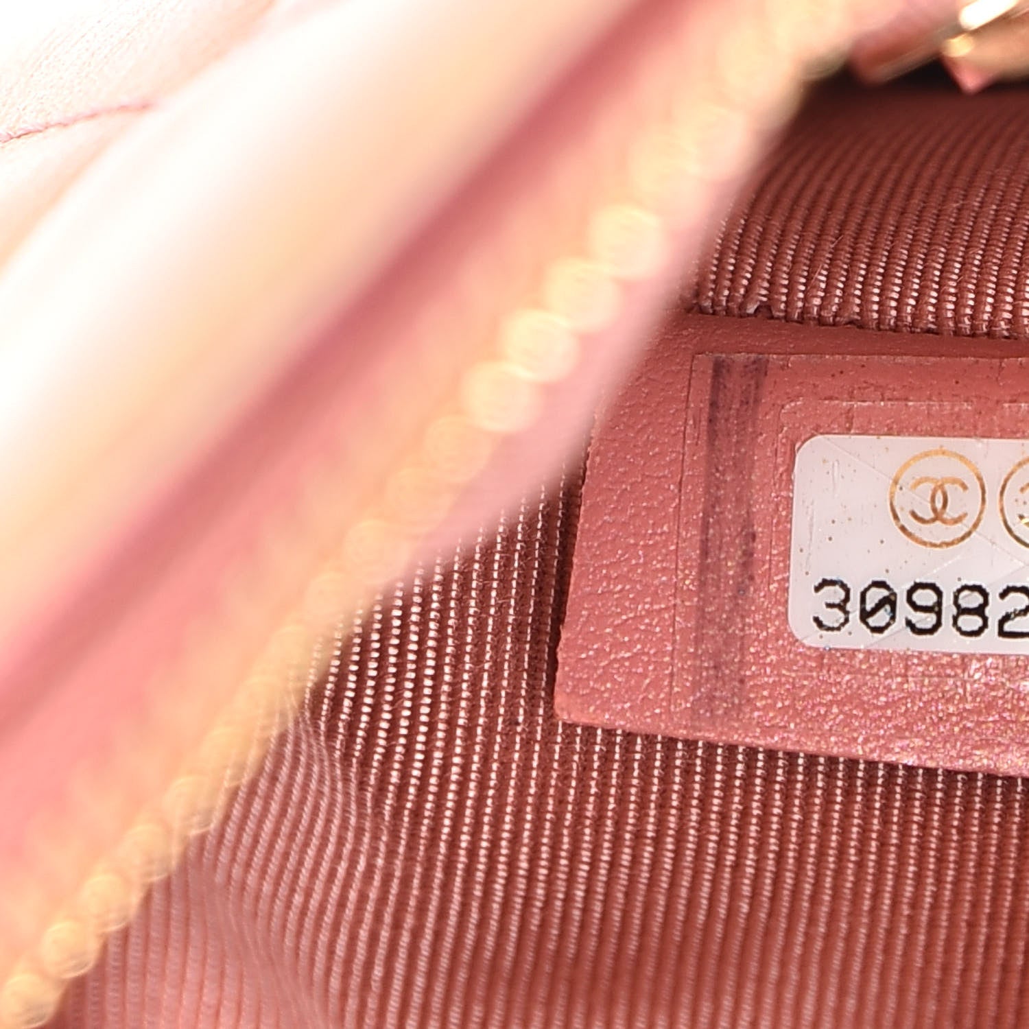 Chanel Iridescent Calfskin Quilted Large Chanel 19 Pouch Pink 7 of 9