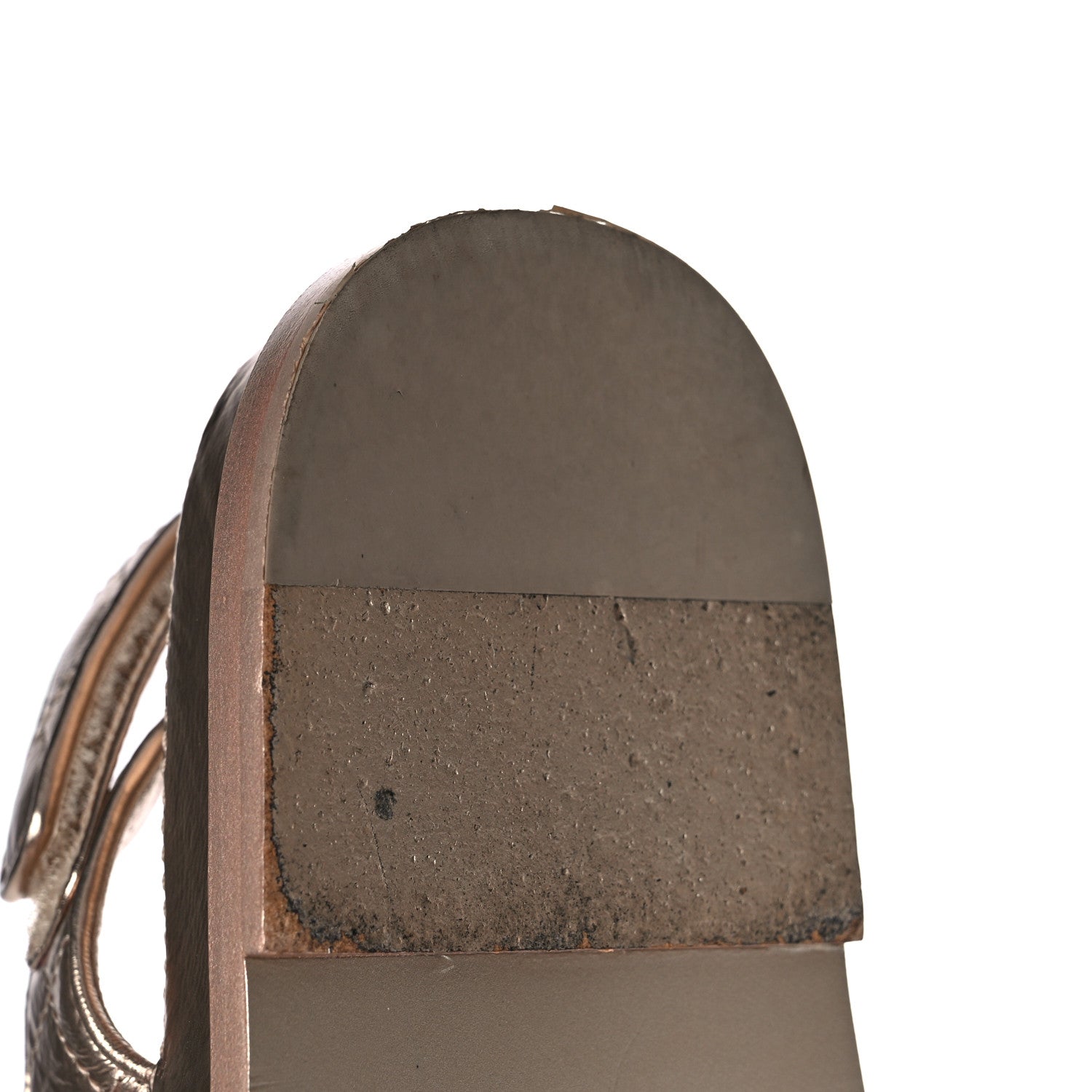 Chanel Iridescent Lambskin Quilted Velcro Dad Sandals 36.5 Light Bronze 10 of 13