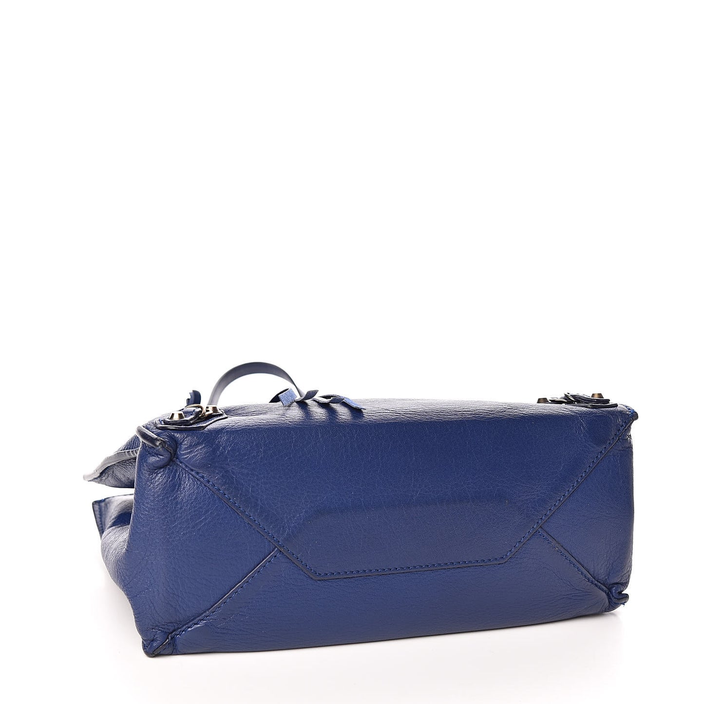 Calfskin Papier Mini A4 Tote Bleu Mineral