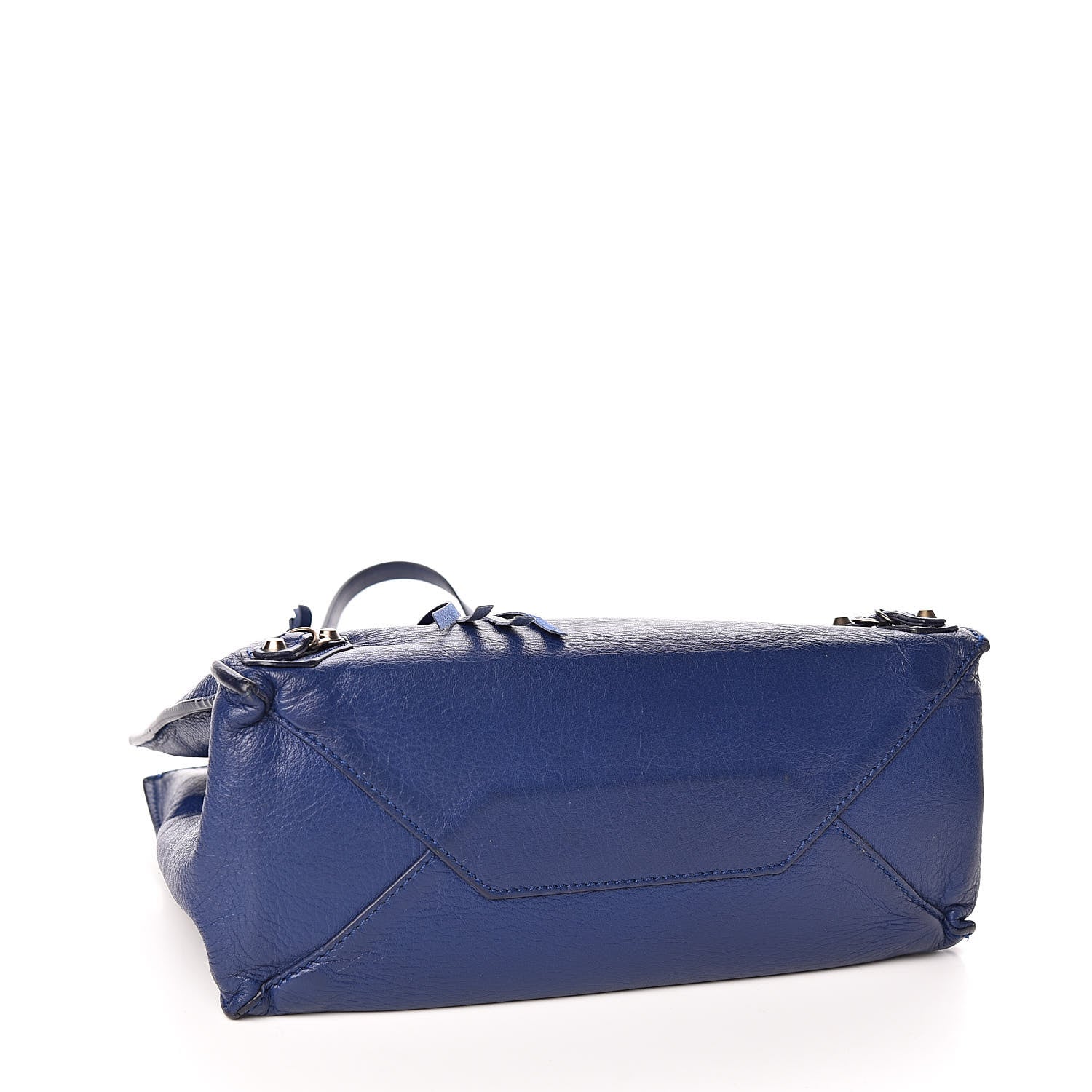 Balenciaga Calfskin Papier Mini A4 Tote Bleu Mineral 4 of 12