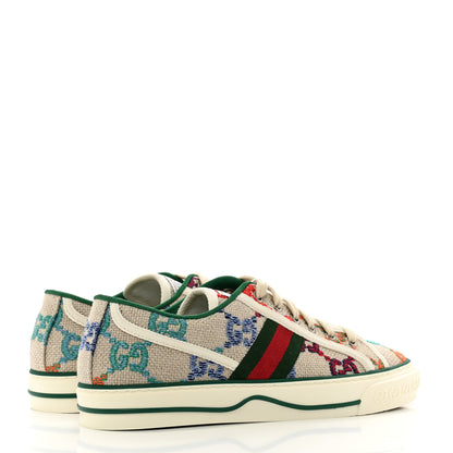 Gucci Linen Psychedelic Mini GG Monogram Womens 1977 Tennis Sneakers 38.5 Multicolor Mystic White 4 of 8