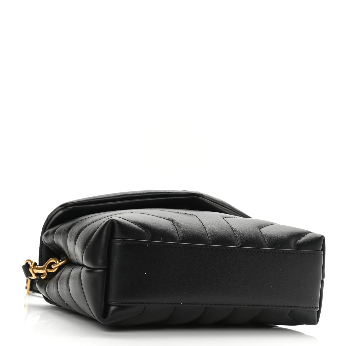 Calfskin Y Quilted Monogram Toy Loulou Crossbody Bag Black