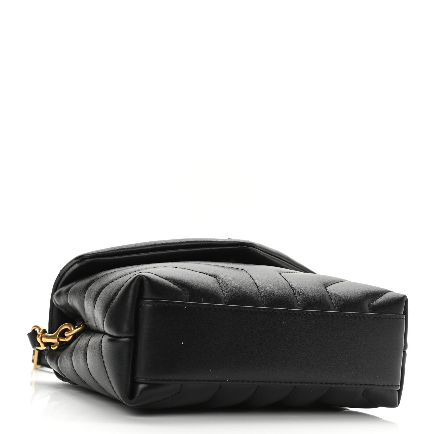 Saint Laurent Calfskin Y Quilted Monogram Toy Loulou Crossbody Bag Black 4 of 11