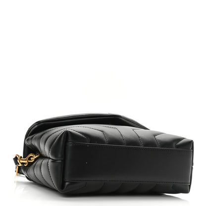 Saint Laurent Calfskin Y Quilted Monogram Toy Loulou Crossbody Bag Black 4 of 11