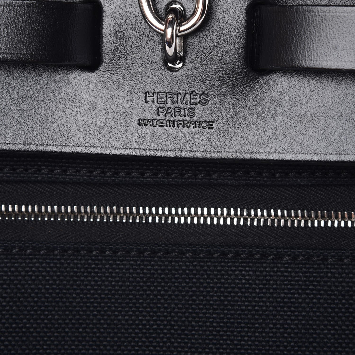 Hermes Military Toile Vache Hunter Herbag Zip PM 31 Black 7 of 11