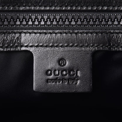 Gucci Techno Canvas Web L'Aveugle Par Amour Embroidered Double Buckle Backpack Black 6 of 9