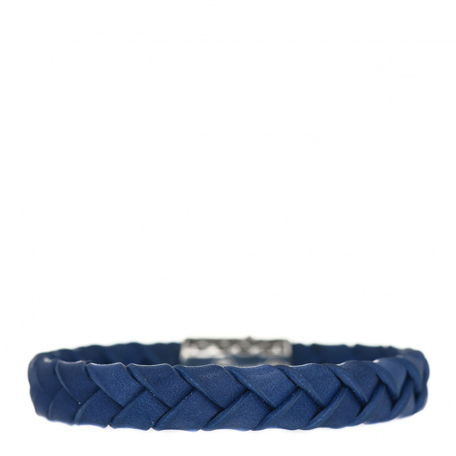 John Hardy Sterling Silver Leather Braided Kali Bracelet Blue 3 of 4