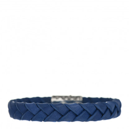 John Hardy Sterling Silver Leather Braided Kali Bracelet Blue 3 of 4
