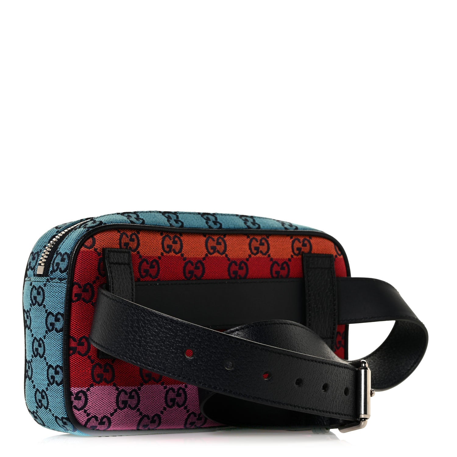Gucci Monogram Multicolor Retro Interlocking G Belt Bag Blue Rainbow Light Blue 3 of 11