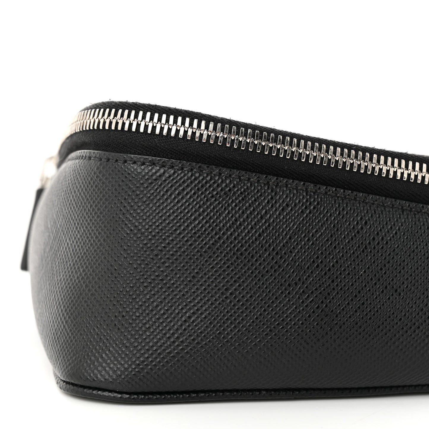 Saffiano Triangle Belt Bag Black