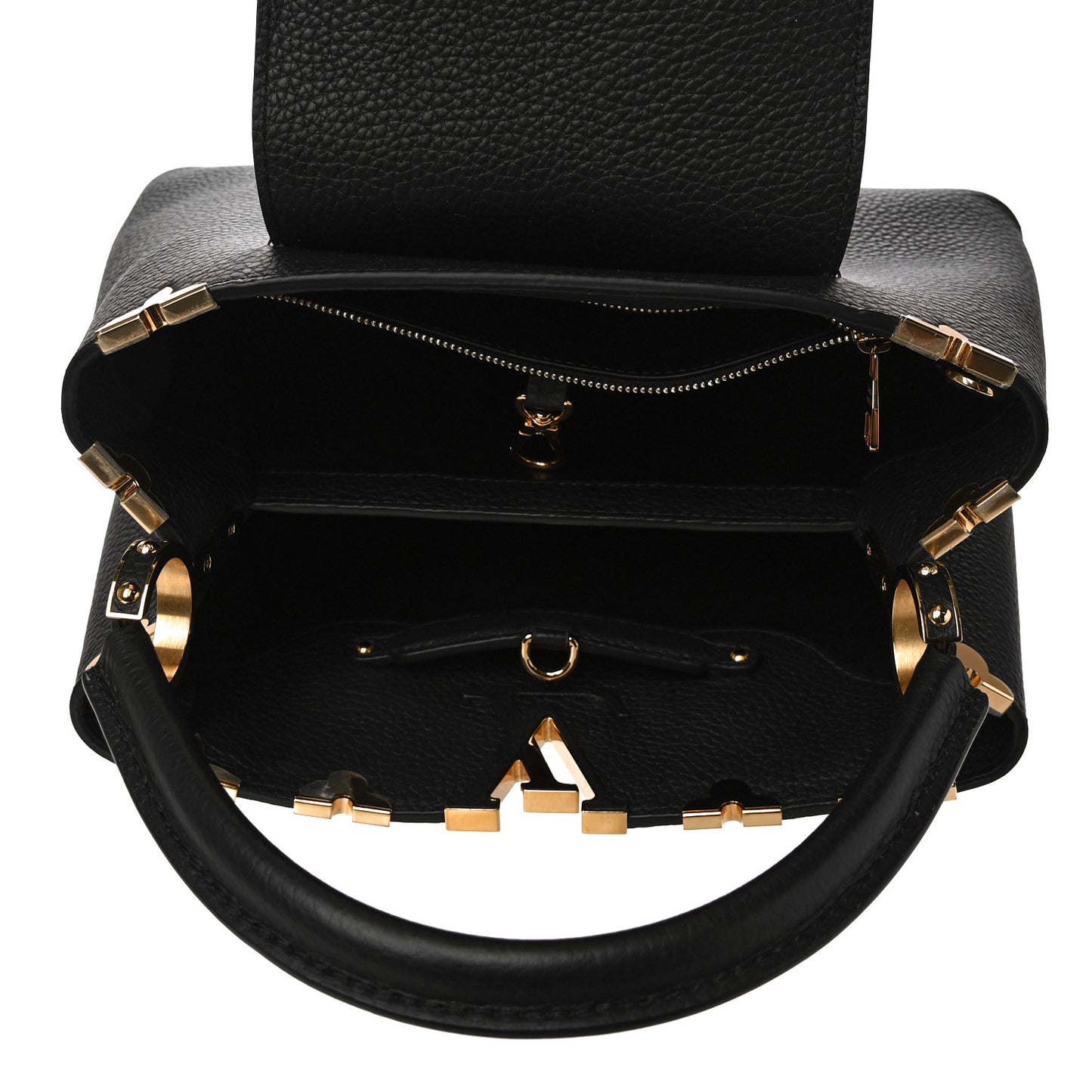 Taurillon Embellished Flower Crown Capucines PM Black